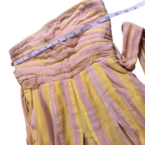 Free People Stripe Me Up Cotton Strapless Midi Dress size S - Picture 13 of 16